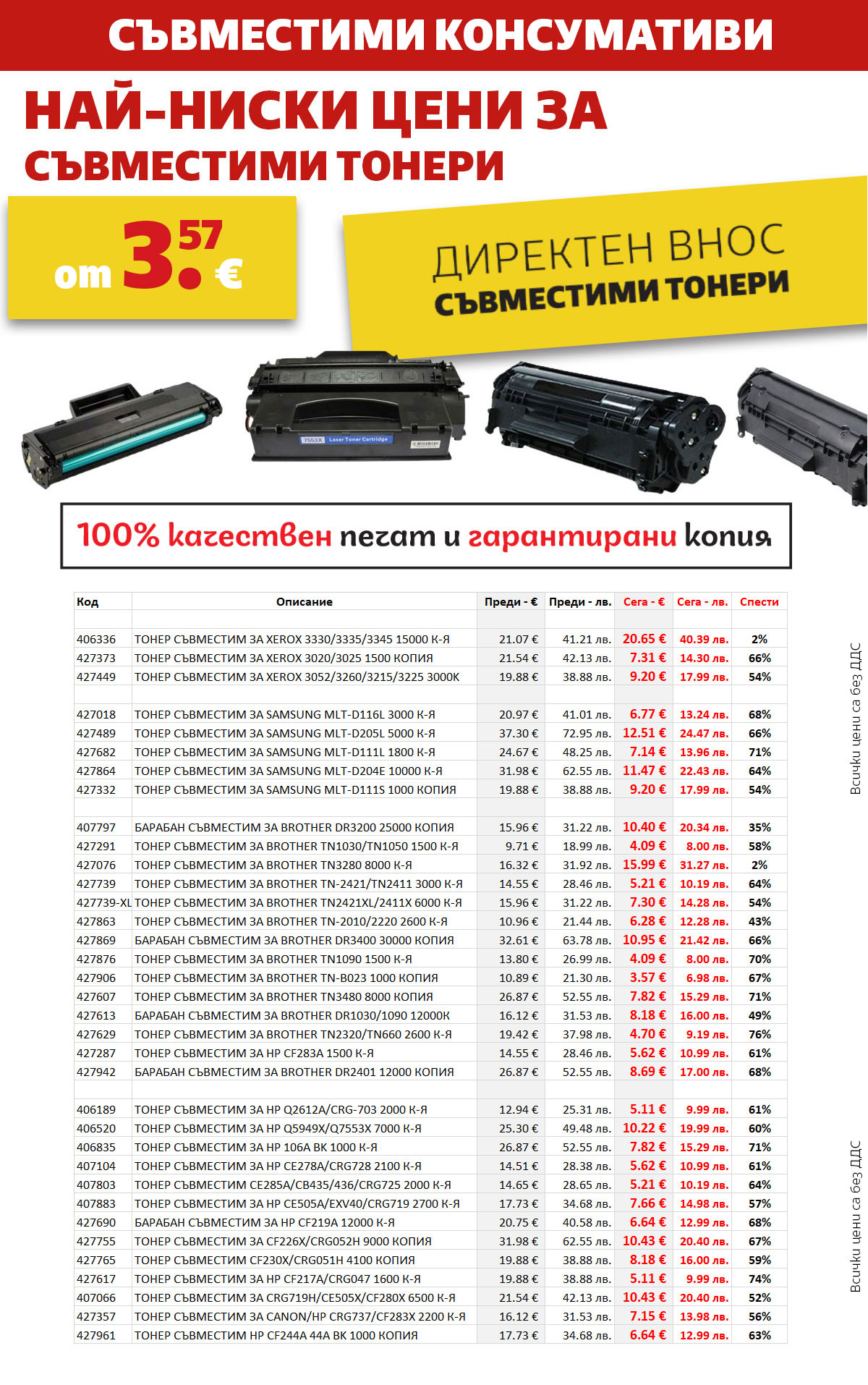 Съвместими консумативи
