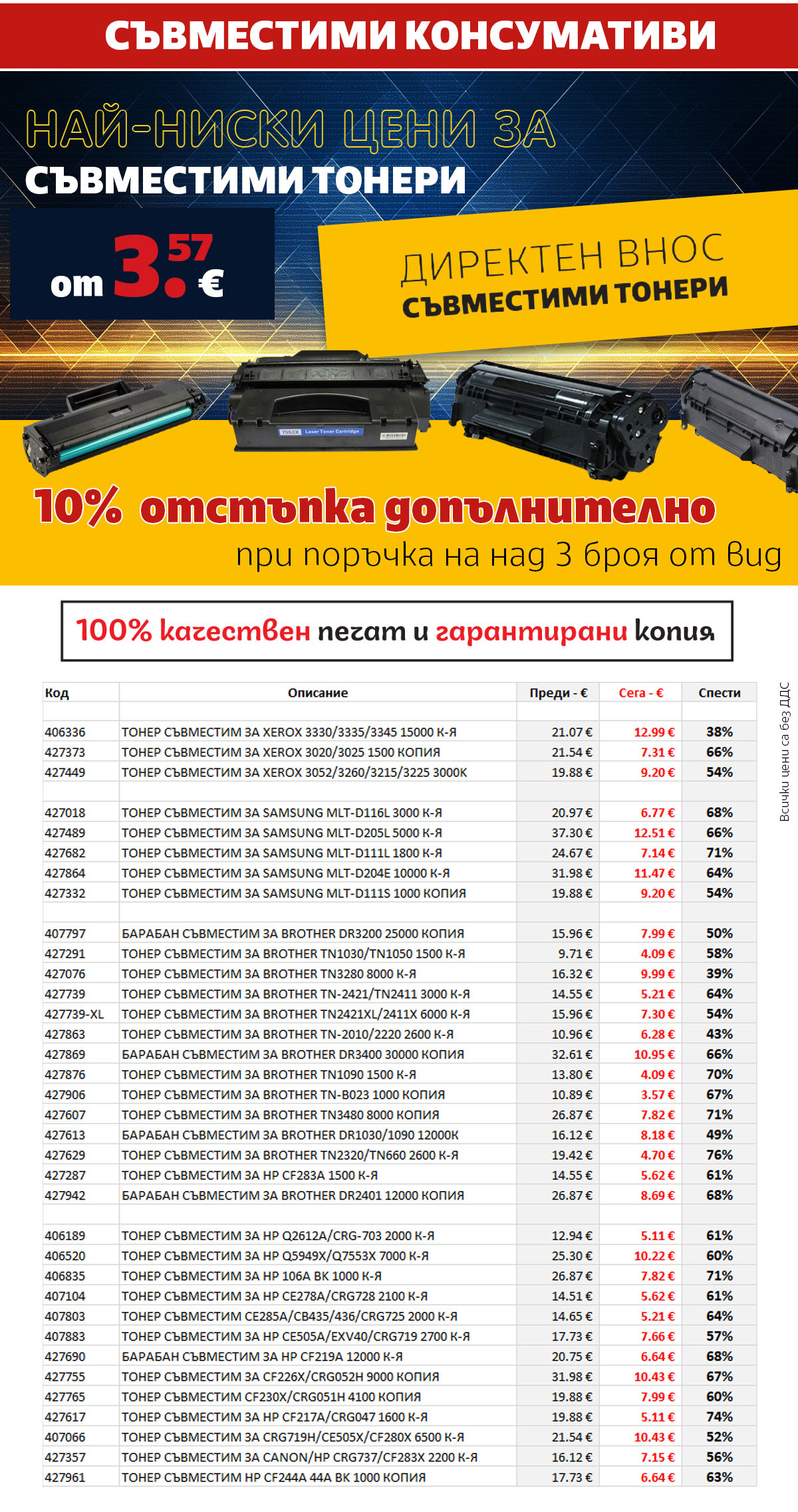 Съвместими консумативи