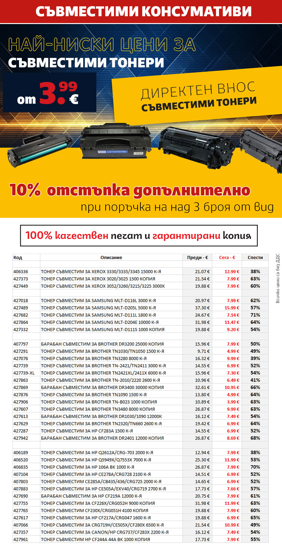 Съвместими консумативи