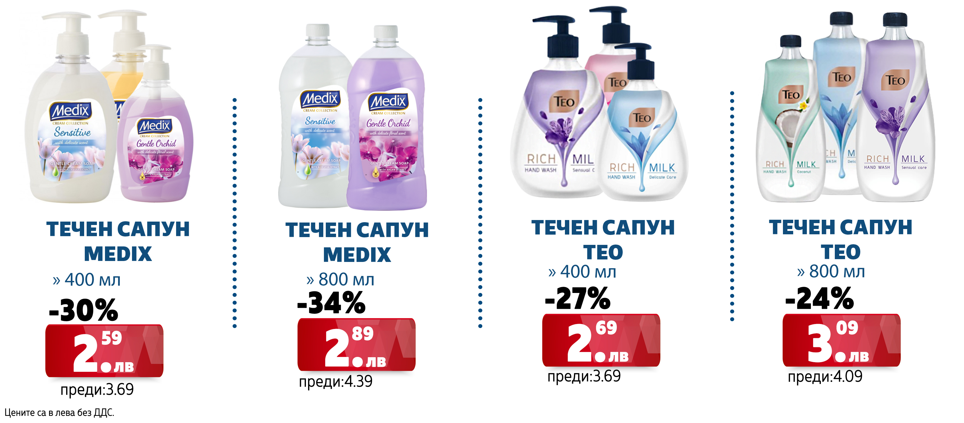 ТЕЧЕН САПУН MEDIX СЕНЗИТИВ ПОМПА 400МЛ